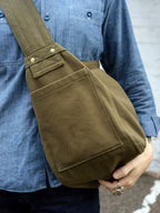 Newspaper Bag  – Khaki Canvas