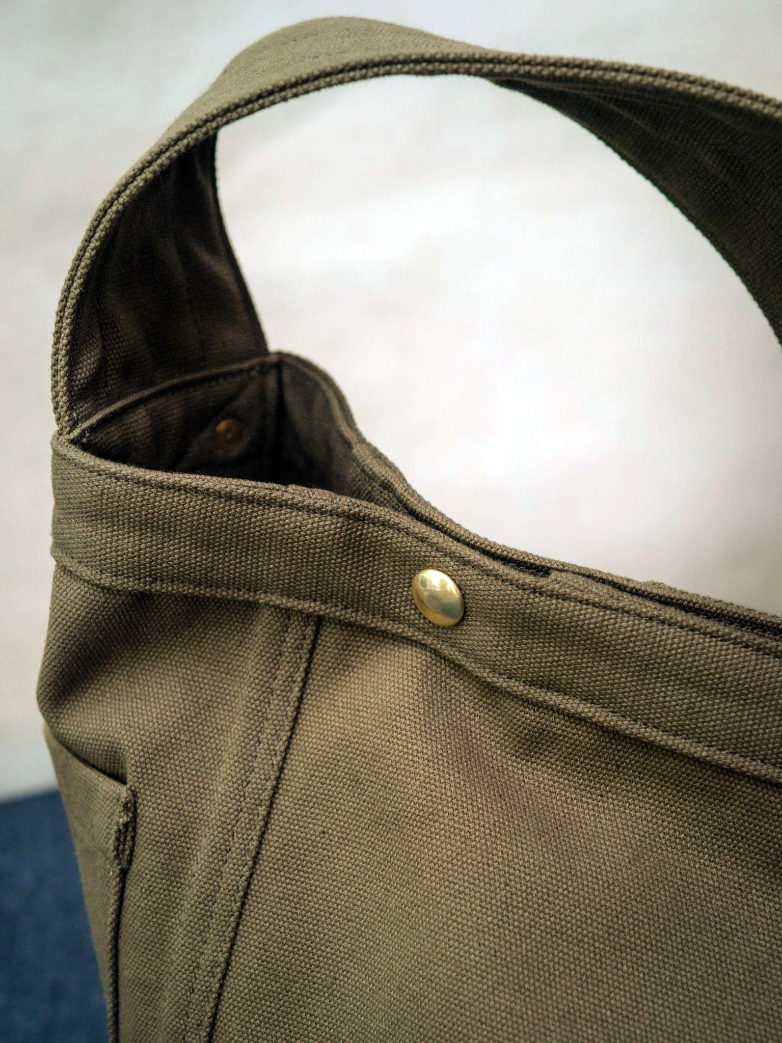 Newspaper Bag  – Khaki Canvas