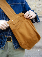 Newspaper Bag  – Tan Canvas