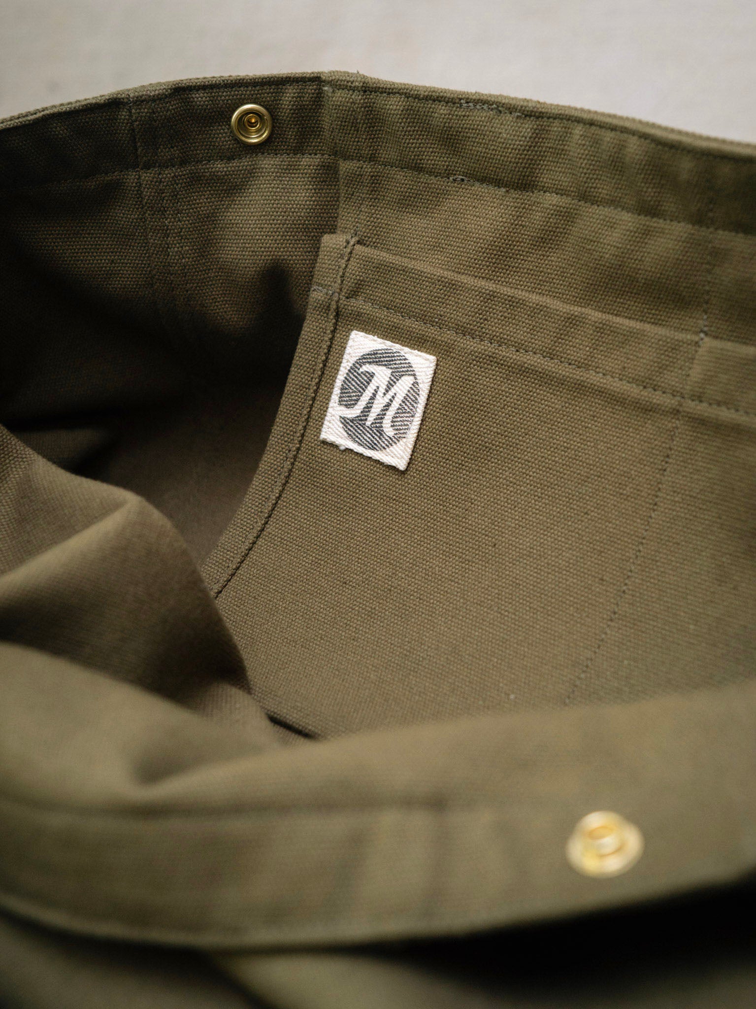 Newspaper Bag  – Khaki Canvas