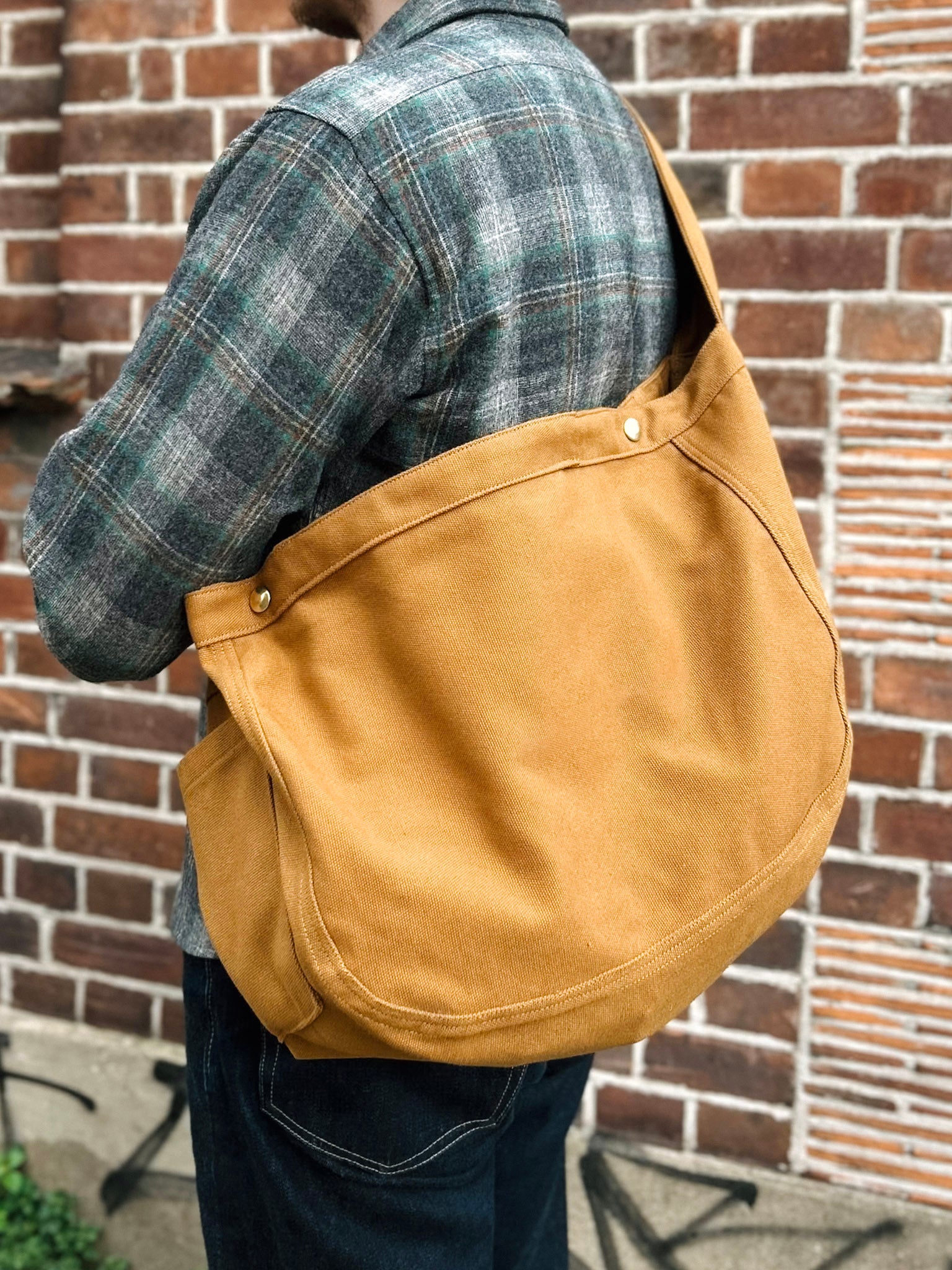 Newspaper Bag  – Tan Canvas