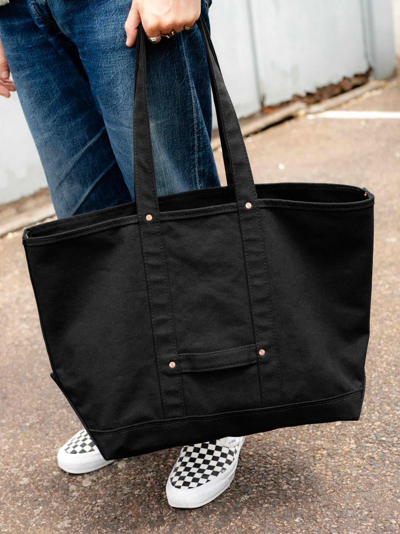 Coal Tote Bag – Black Canvas