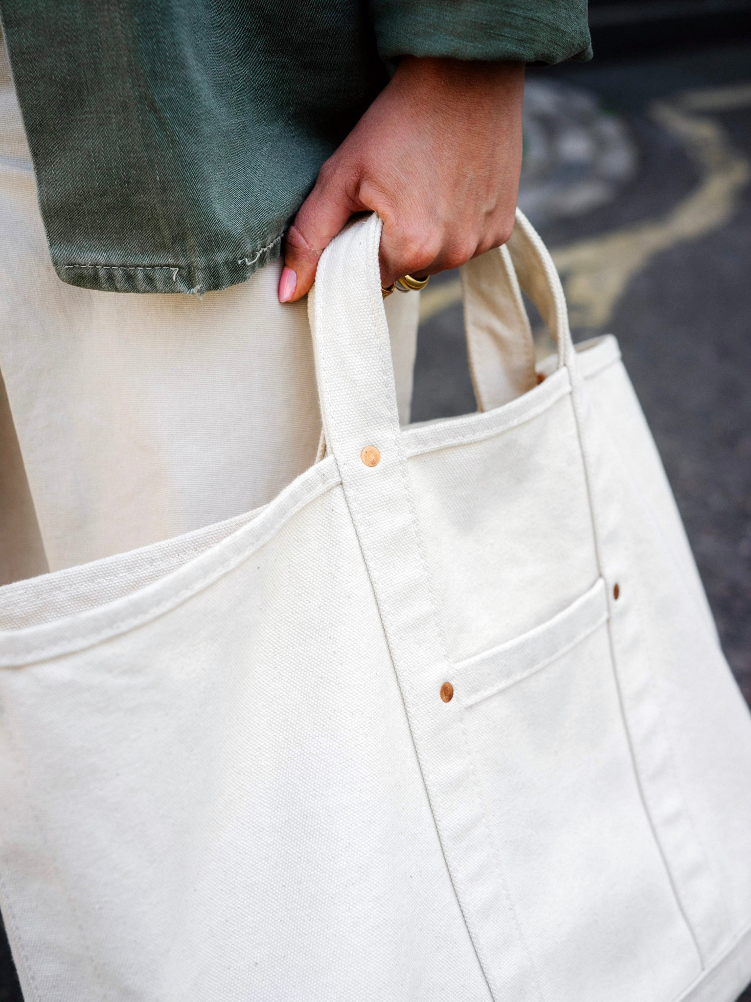 Coal Tote Bag – Natural Canvas